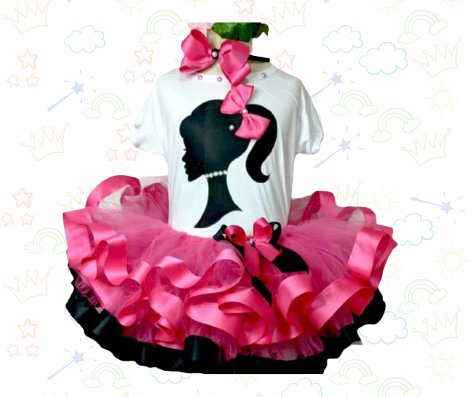 👛🎀 Set de Tutú Barbie ¡Actitud, glamour y mucho estilo rosa!