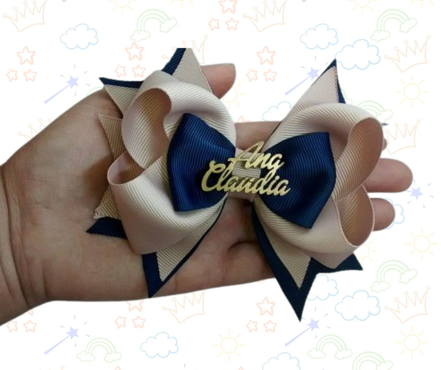 🎀💎 Lazos Personalizados con Nombre en Acrílico