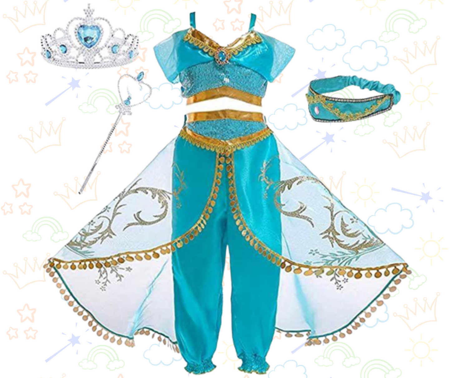 👑✨ Set Princesa del Desierto – Inspirado en Jazmín ✨🐪
