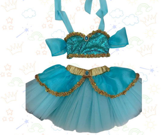 👑 Set Princesa Oriental con Tutú – Edición Mágica 🐯✨