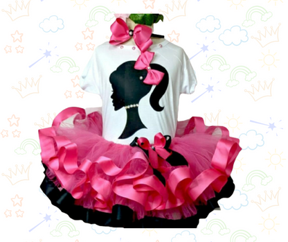 👛🎀 Set de Tutú Barbie ¡Actitud, glamour y mucho estilo rosa!