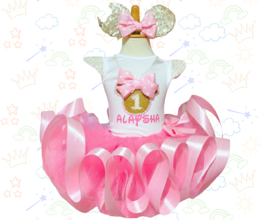 🎀🐭 Set de Tutú Minnie Rosa
