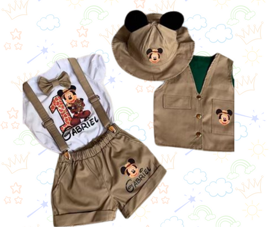 🦁 Set Safari de Niño Mickey