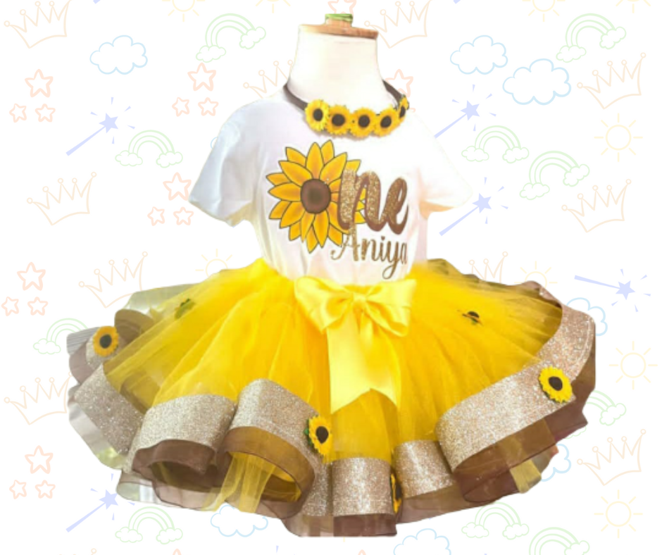 🌻 Set de Tutú de Girasoles – Brilla Como el Sol