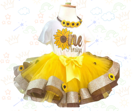 🌻 Set de Tutú de Girasoles – Brilla Como el Sol