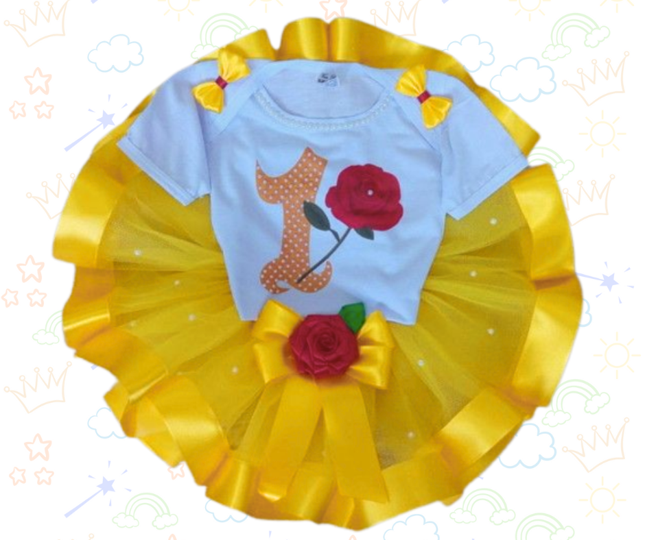 🌹✨ Set de Tutú Bella y la Bestia – ¡Un encanto digno de cuento!