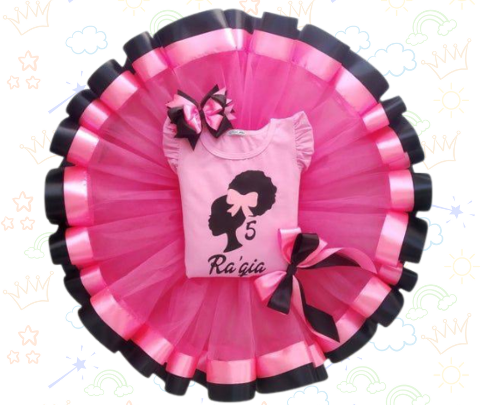 👛🎀 Set de Tutú Barbie ¡Actitud, glamour y mucho estilo rosa!