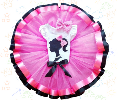 👛🎀 Set de Tutú Barbie ¡Actitud, glamour y mucho estilo rosa!