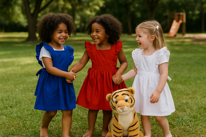 👗 Vestido Infantil Clásico con Volantes – Elegancia que Inspira Juegos y Aventuras 🌈✨